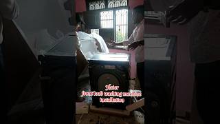 Front load washing machine installation Haier💫🪛song ytshorts washingmachine viralvideo [upl. by Brita651]