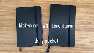 Moleskine pocket daily amp Leuchtturm pocket daily comparison 📖 [upl. by Abbey247]