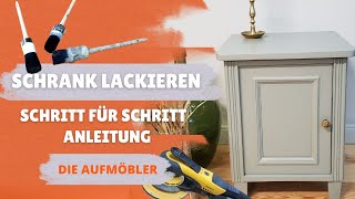 Möbel lackierenstreichen Schritt für Schritt Anleitung [upl. by Klotz]