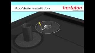 Hertalan EPDM roof drain installation [upl. by Waiter911]