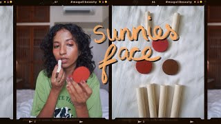 Sunnies Face try on  first impressions ☀️  medium dark Indian skin [upl. by Aerdnwahs]