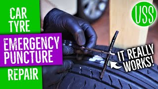 How to Fix a Flat Tyre  Emergency Puncture Repair [upl. by Laryssa945]