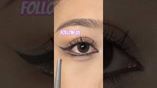 Sense of technology 🪐 The space silver eyeliner is so wonderful eyeliner trending makeup viral [upl. by Ploss355]