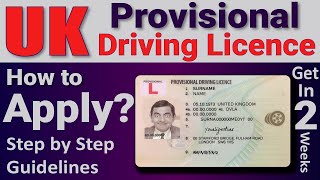 Driving Licence in UK  How to Apply Provisional Driving Licence  Step by Step Explained 2023 [upl. by Jane]