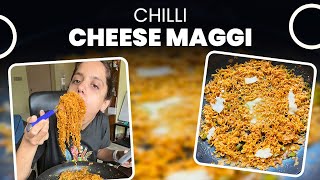 Cheese Chilli 🌶 Maggi Recipe 🤤 🔥  Simple Buttery Maggi Recipe at Home 😋😋  So Saute [upl. by Seem]