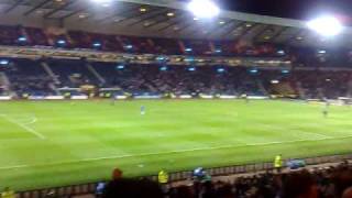 Caledonia Scotland V Iceland 2009 Nairn Tartan Army singing [upl. by Zilevi]