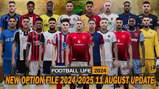 PES 2021 SMOKE PATCH FOOTBALL LIFE OPTION FILE 20242025  TRANSFER UPDATE 11 AUGUST 2024 [upl. by Regnij]