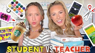 TEACHER 🍎✏️ VS STUDENT 🎨📚 TARGET SHOPPING CHALLENGE NO BUDGET [upl. by Ailana]