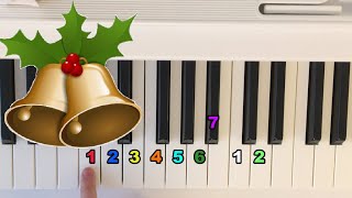 Как играть🔔Jingle bells на пианино🎄🎹 [upl. by Ilona]