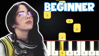 Birds Of a Feather  Billie Eilish  Beginner Piano Tutorial  Easy Piano [upl. by Studley]