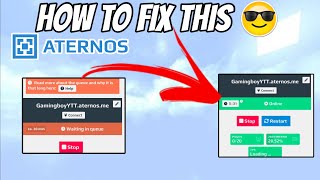 Now fix the problem of Waiting in Queue Aternos  How to fix Aternos Waiting in Queue problem [upl. by Aehs]