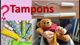 How to insert a tampon Tampon Ted Tampax or lillets All questions answered [upl. by Anaizit]