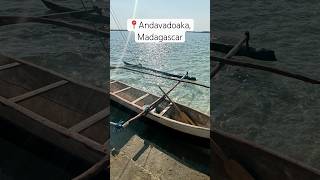 Pirogue Boat trip to deserted island Madagascar pirogue madagascar shorts roadtrip [upl. by Yorgen]