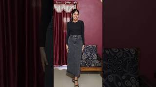 Denim skirt from Myntra ♥️ shortsfeed skirt myntra [upl. by Aninaig]