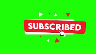 Green Screen Subscribe Button No Copyright [upl. by Arrej]