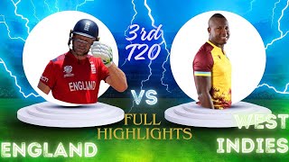 England vs West Indies 3rd T20 full highlights [upl. by Ledda]