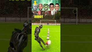 Robot VS Neymar VS Hulk VS Cancelo VS Ronaldo Strong Kick Challenge 😱🥵 [upl. by Ame809]