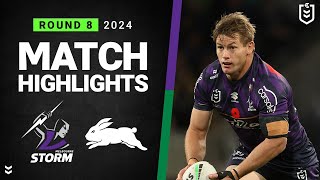 NRL 2024  Storm v Rabbitohs  Match Highlights [upl. by Eissolf]