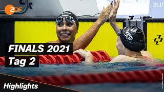 Anna Elendt schwimmt deutschen Rekord  FINALS 2021 – Highlights vom Freitag  sportstudio – ZDF [upl. by Mallory]