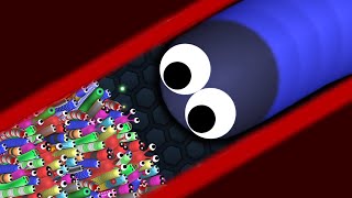 Slitherio 1 Giant Pro Snake vs 9747 Tiny Snakes Epic Slitherio Gameplay [upl. by Anaibaf943]