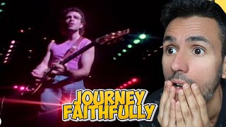 Journey  Faithfully REACTION First Time Hearing It [upl. by Nnylkoorb]