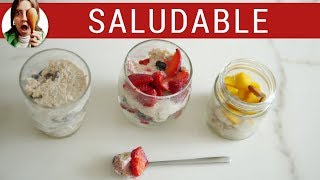 DESAYUNO CON AVENA LISTO EN MINUTOS Ideal para llevar al trabajo overnight oats [upl. by Nnyrat781]