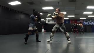 40 Year Old Heavyweight Training For MMA Fight  After Class Sparring  Day 1  David and Vernon [upl. by Cleavland]