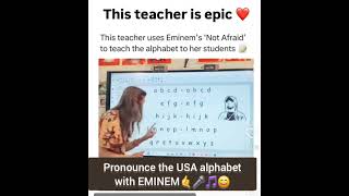 PRONOUNCE THE ALPHABET🔤 with EMINEM Which letter isnt British ❌️🇬🇧learnenglish englishaccent [upl. by Pliam]