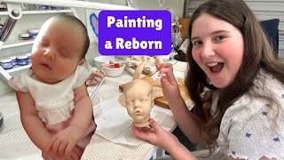 ALIYAH PAINTS A REBORN TO LOOK LIKE HER AS A BABY [upl. by Retse]