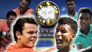 🎾AUGERALIASSIME VS RAONIC  THROWBACK THURSDAY 🔙 [upl. by Anissej]