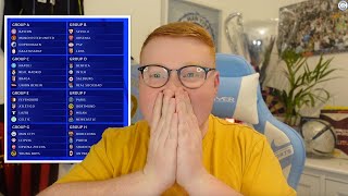 Reacting To The Champions League Group Stage Draw [upl. by Sephira]