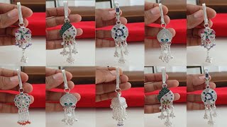 Latest silver chabi challa designs 2024 with weight amp price  new silver Jhumki chabi ring designs [upl. by Aleihs]