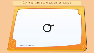 Écrire lalphabet Apprendre à écrire la lettre o en minuscule en cursive [upl. by Erdnuaed]