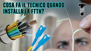 Cosa fa il tecnico quando installa la fibra FTTH a casa [upl. by Nwavahs518]