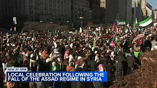 SyrianAmericans in Chicago celebrate downfall of Assad regime at large gathering downtown [upl. by Gosney]