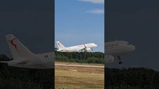 TUNISAIR takeoff Airbus A320 to Tunis 🇹🇳 shorts [upl. by Levesque]