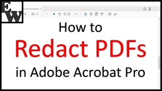 How to Redact PDFs in Adobe Acrobat Pro [upl. by Murial719]