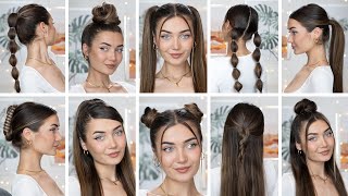 10 EASY HEATLESS BACK TO SCHOOL HAIRSTYLES [upl. by Ellednek]