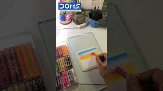 Landscape Art Using DOMS Oil Pastel by iheartarttt [upl. by Nanji]