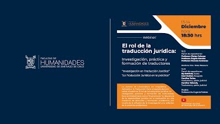 quotEl rol de la traducción jurídica investigación práctica y formación de traductoresquot Sesión 2 [upl. by Irrej]