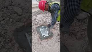 Wire mesh ground anchor cement mortar fixing process [upl. by Edualcnaej]