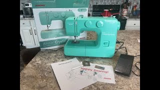 How to thread a Janome 311 Arctic Crystal Sewing Machine [upl. by Ydnec]