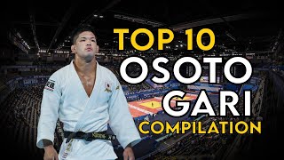 Top 10 Judo Osoto gari Compilation Highlights  大外刈 [upl. by Neyud]