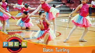 Baton Twirling  Virtual Field Trip  KidVision PreK [upl. by Laerdna448]