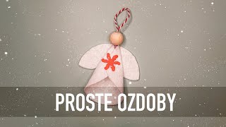 PROSTE OZDOBY  ANIOŁEK Z FILCU DIY ZRÓB TO SAM [upl. by Ardolino]