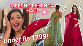 I Found BEAUTIFUL Lehengas From Meesho  Meesho Tryon Haul [upl. by Siberson510]