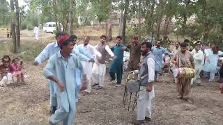 Hazara Waal Kumar DanceVillage style dancing with Dholletest Dhol Kumbar [upl. by Esidnac703]