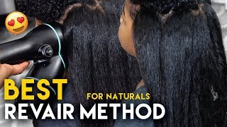 BEST REVAIR ROUTINE FOR NATURAL HAIR Revair Reverse Hair Dryer Blowout [upl. by Nabru763]