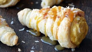 Thanksgiving Dessert Puff Pastry Cornucopias  Cooking Recipes amp Tips [upl. by Arinay311]