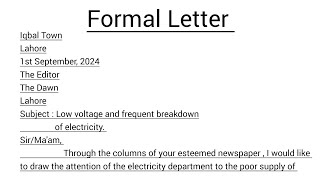 Letter writing  How to write Formal letter letter letterwriting education english [upl. by Aivirt]